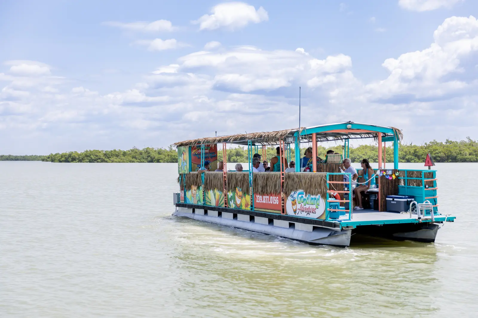 Goodland Adventures Tiki Boat — Seating Area